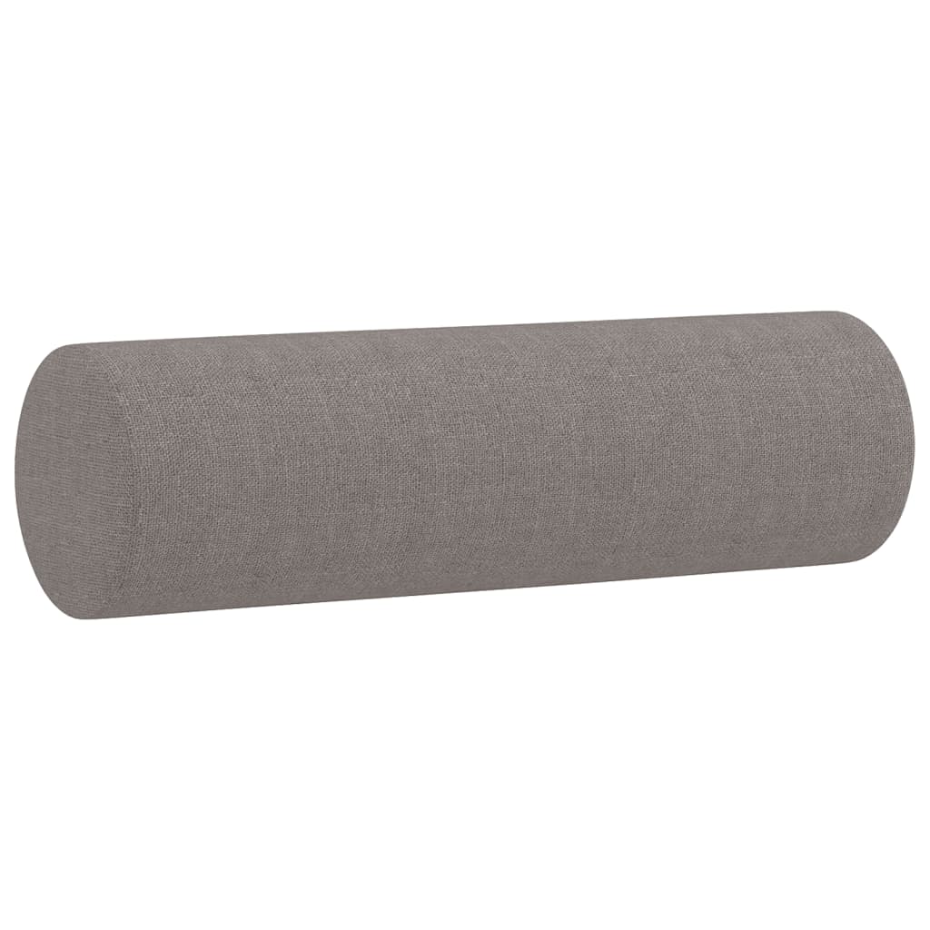 3-dijelni set sofa s jastucima smeđesivi od tkanine