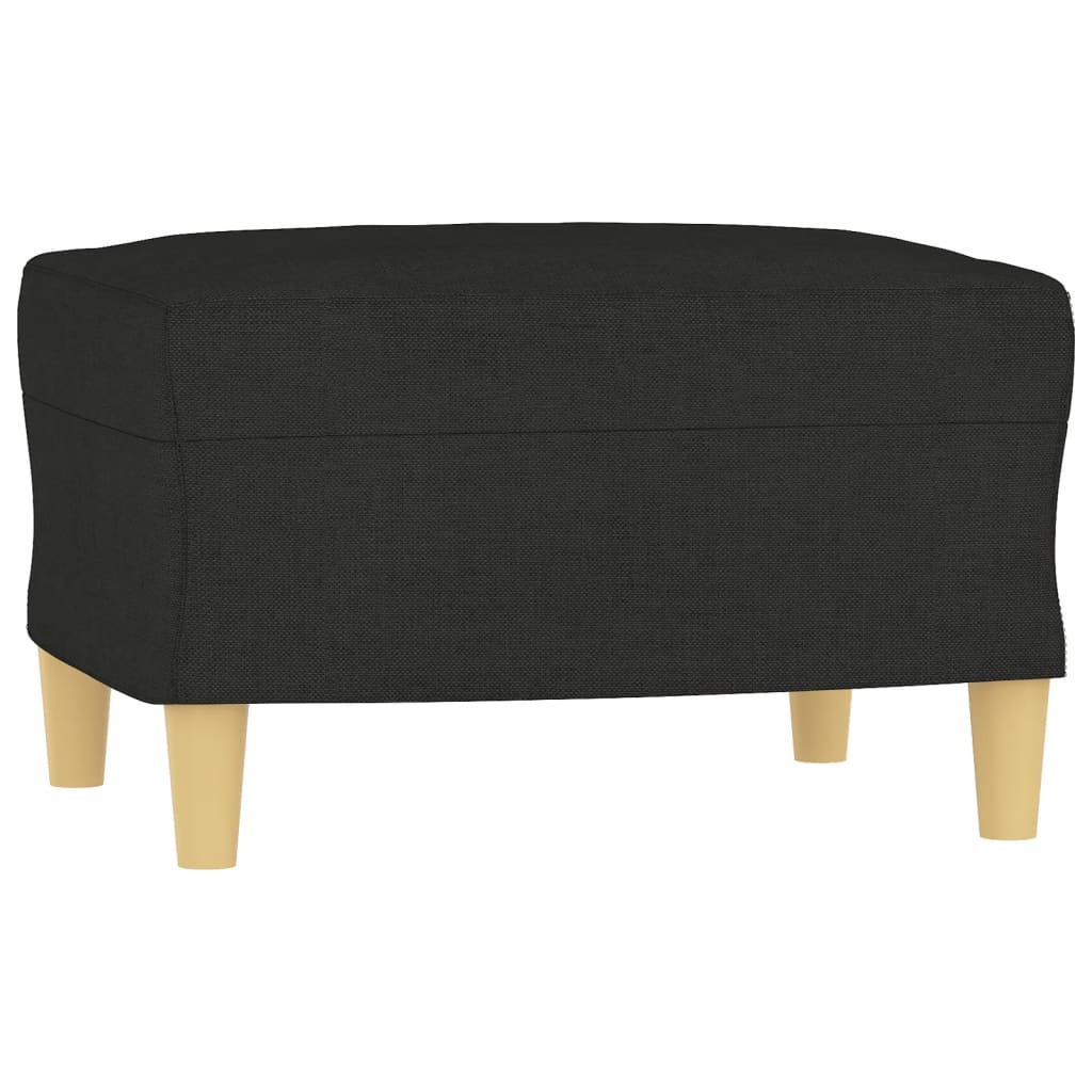 4-dijelni set sofa s jastucima crni od tkanine