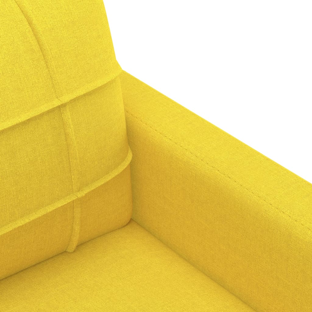 4-dijelni set sofa s jastucima svjetložuti od tkanine