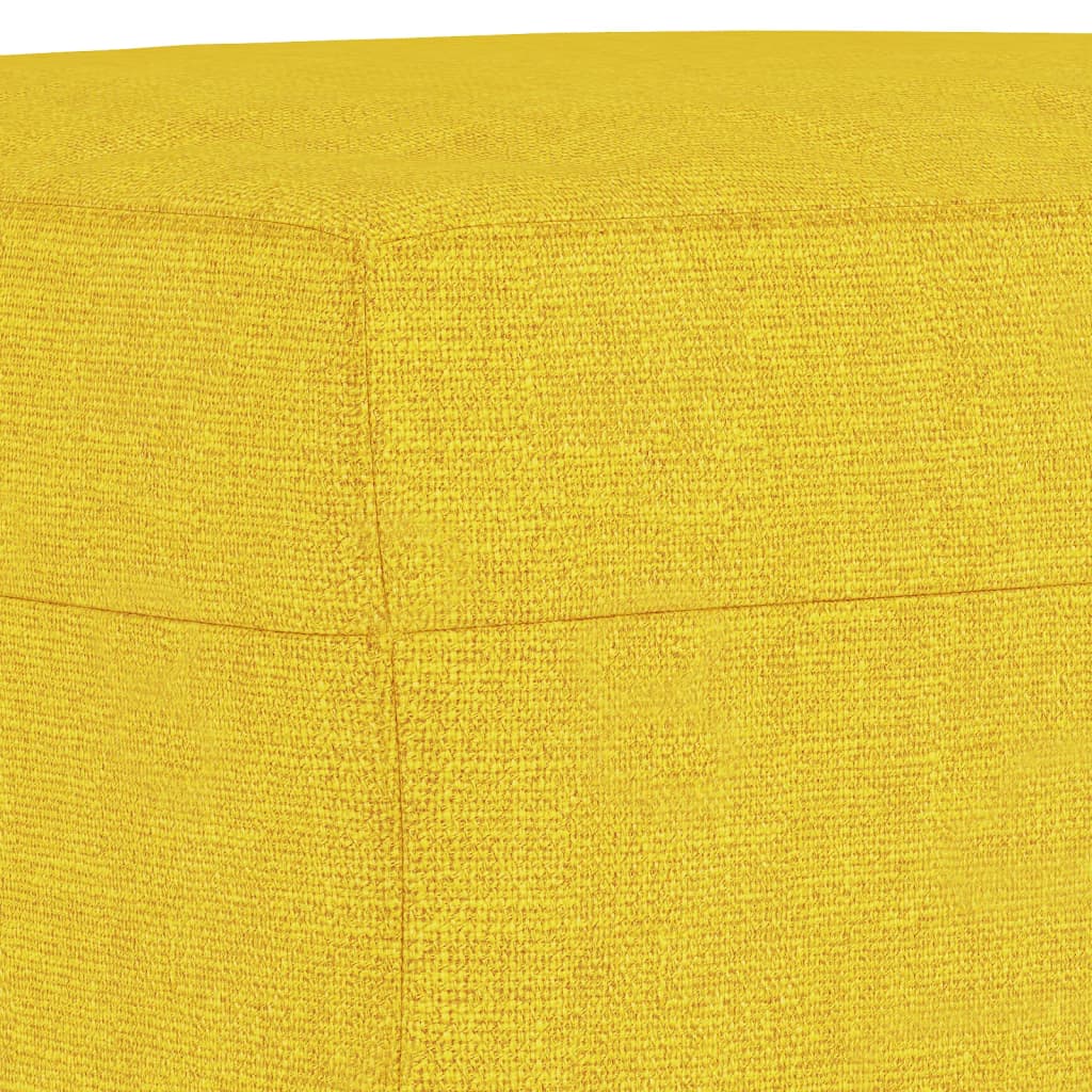 3-dijelni set sofa s jastucima svjetložuti od tkanine