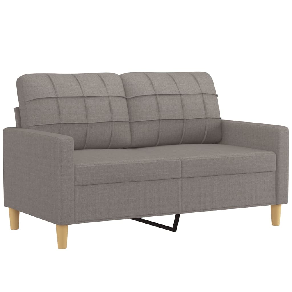 3-dijelni set sofa s jastucima smeđesivi od tkanine