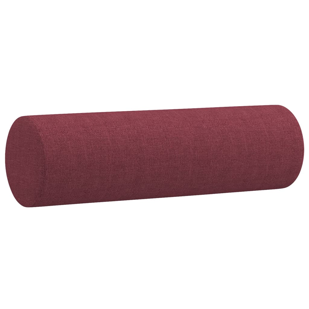 2-dijelni set sofa s jastucima crvena boja vina od tkanine