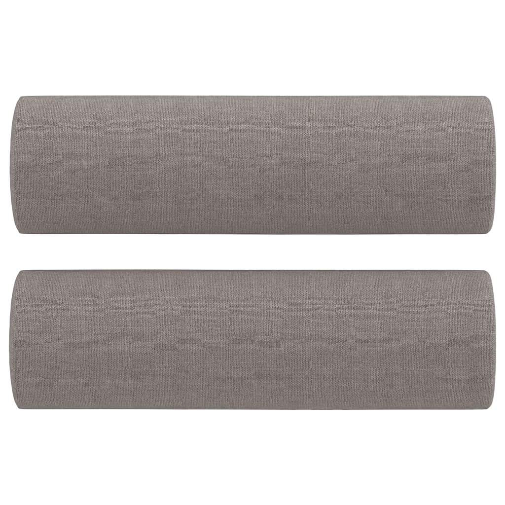 2-dijelni set sofa s jastucima smeđesivi od tkanine