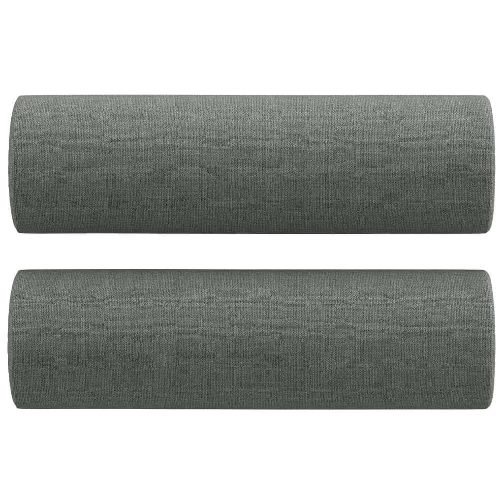 3-dijelni set sofa s jastucima tamnosivi od tkanine