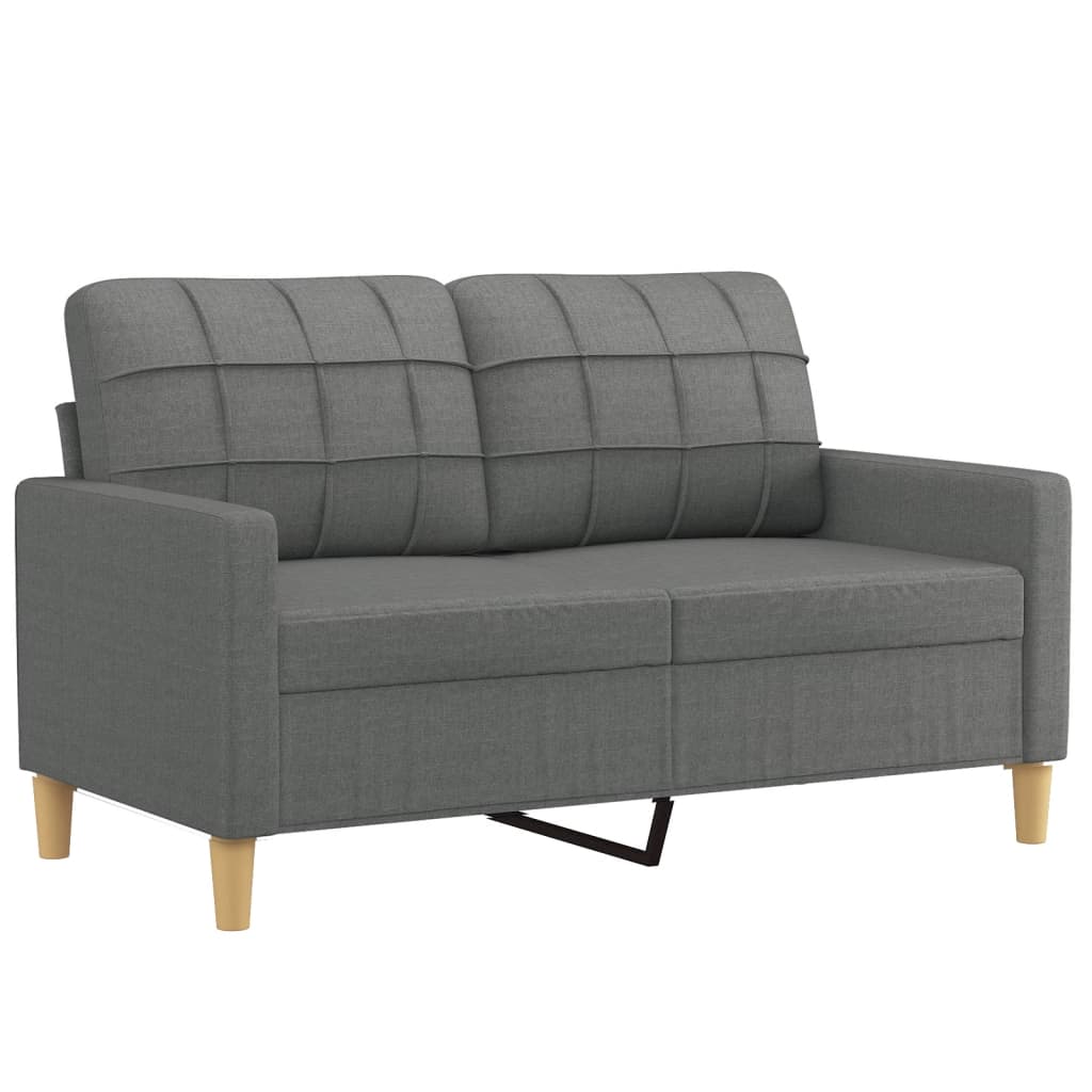 2-dijelni set sofa s jastucima tamnosivi od tkanine