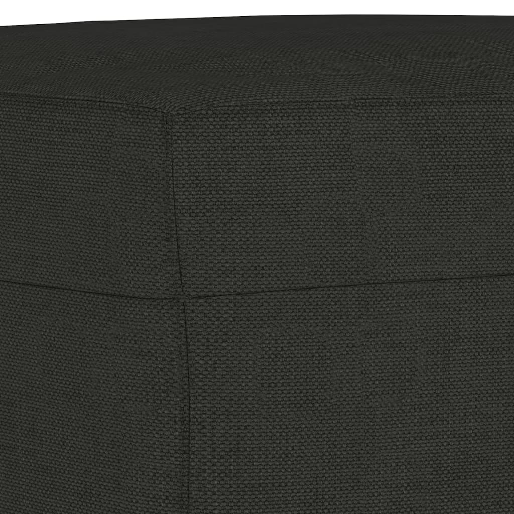 3-dijelni set sofa s jastucima crni od tkanine
