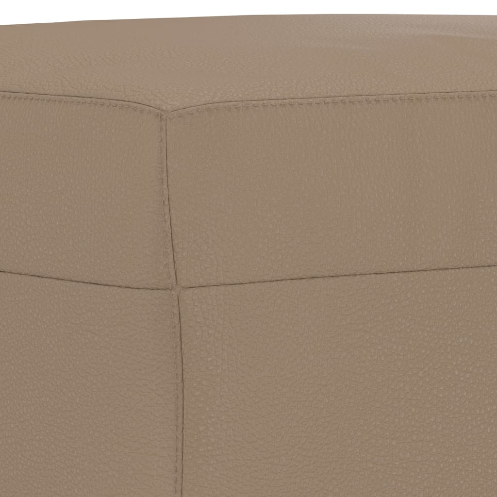 4-dijelni set sofa s jastucima boja cappuccina od umjetne kože