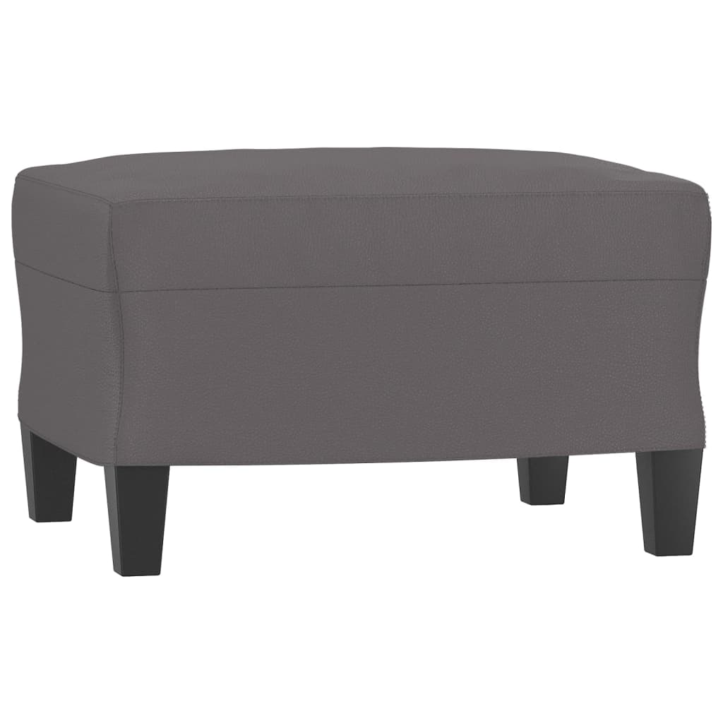 3-dijelni set sofa s jastucima sivi od umjetne kože
