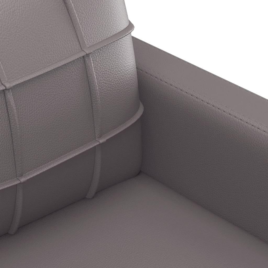 3-dijelni set sofa s jastucima sivi od umjetne kože