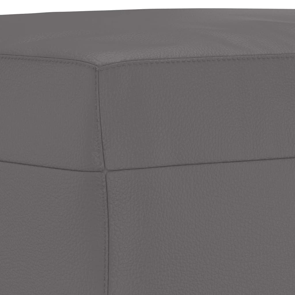 3-dijelni set sofa s jastucima sivi od umjetne kože