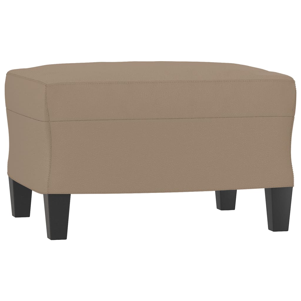 3-dijelni set sofa s jastucima boja cappuccina od umjetne kože