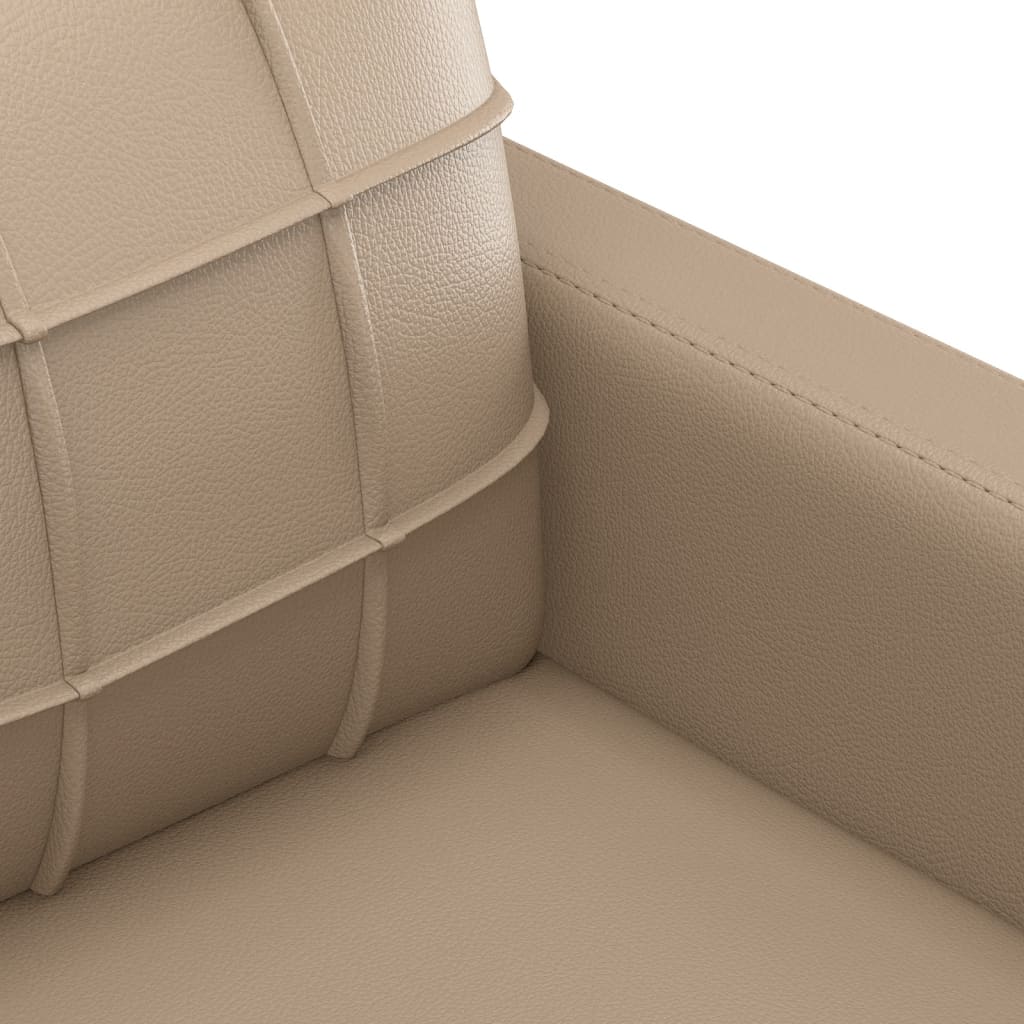3-dijelni set sofa s jastucima boja cappuccina od umjetne kože