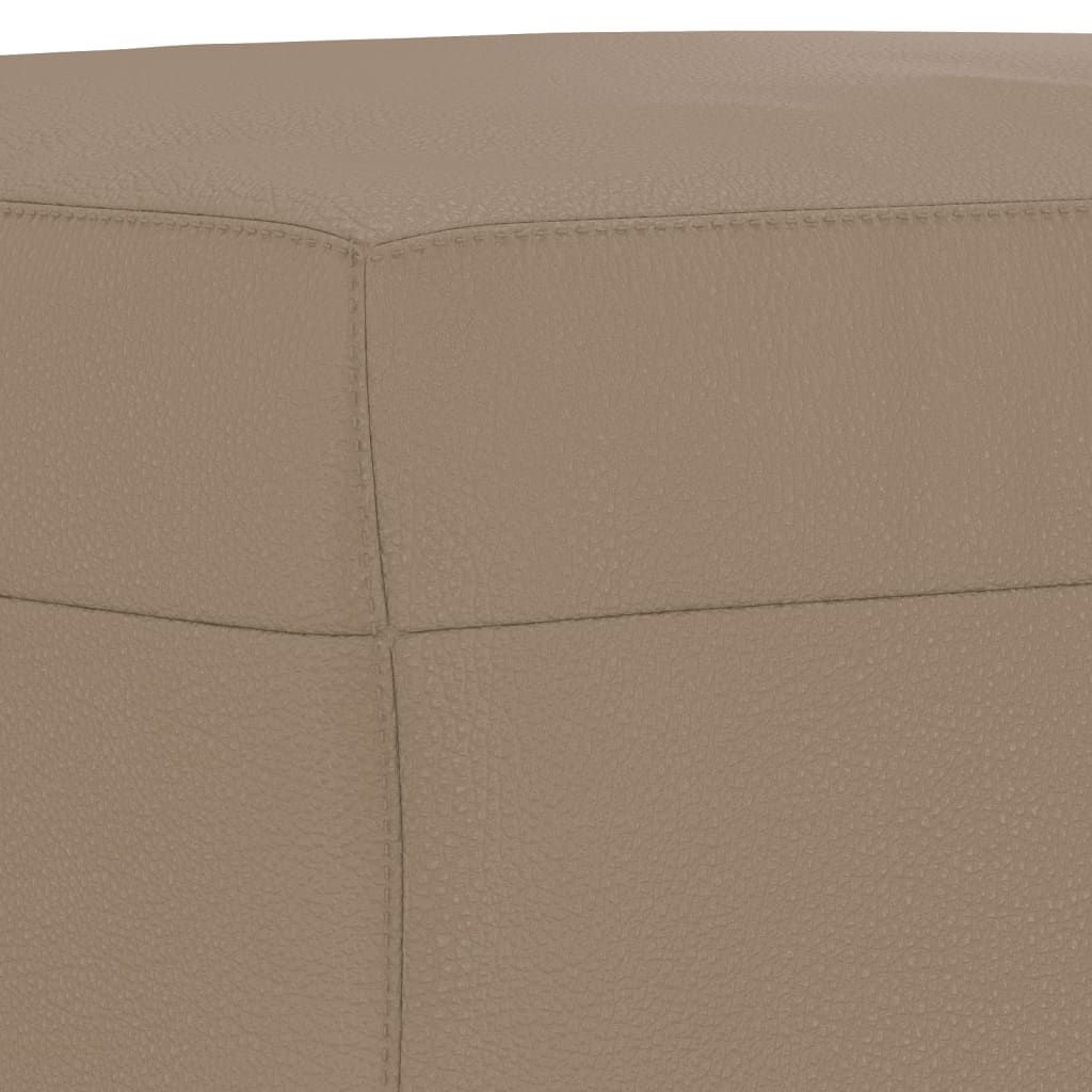 3-dijelni set sofa s jastucima boja cappuccina od umjetne kože
