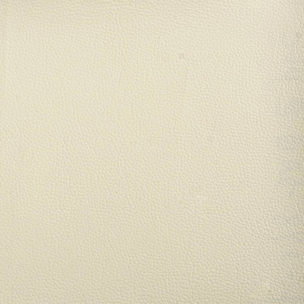 3-dijelni set sofa s jastucima krem od umjetne kože
