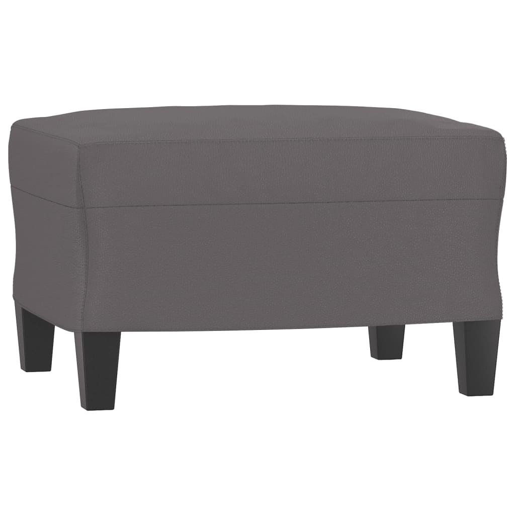 4-dijelni set sofa s jastucima sivi od umjetne kože