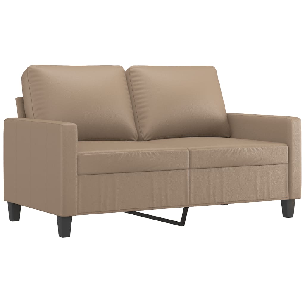 4-dijelni set sofa s jastucima boja cappuccina od umjetne kože