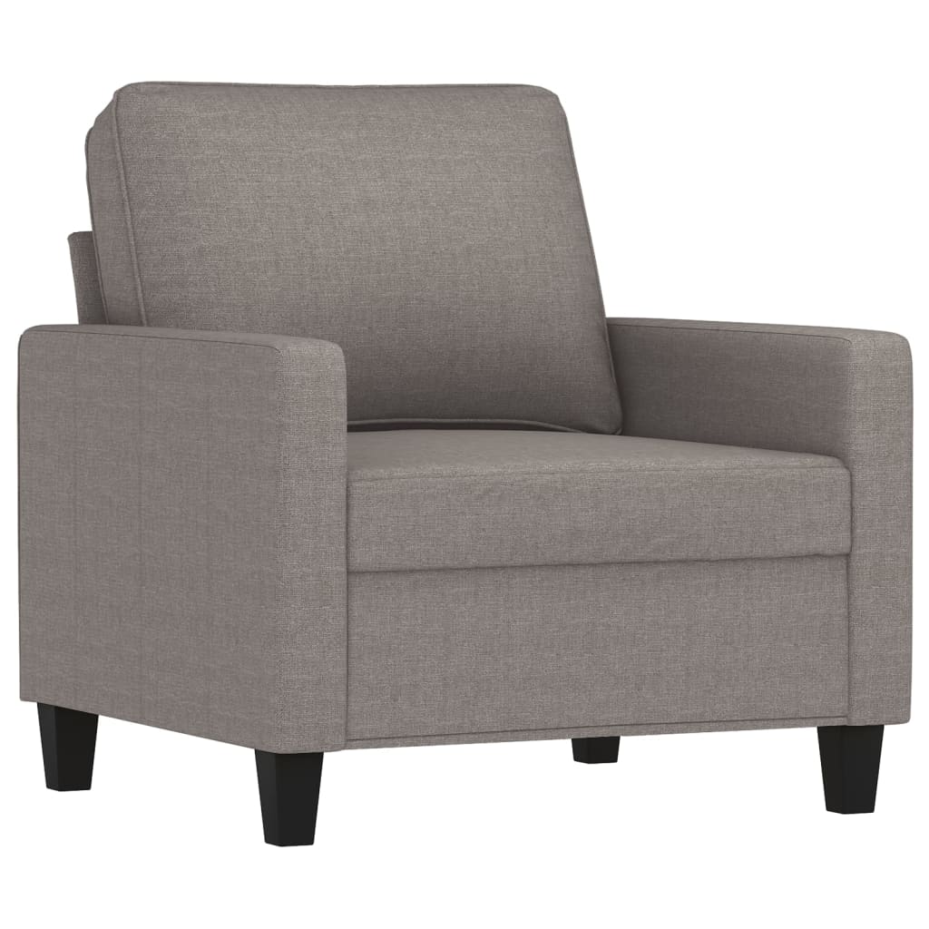 3-dijelni set sofa s jastucima smeđesivi od tkanine
