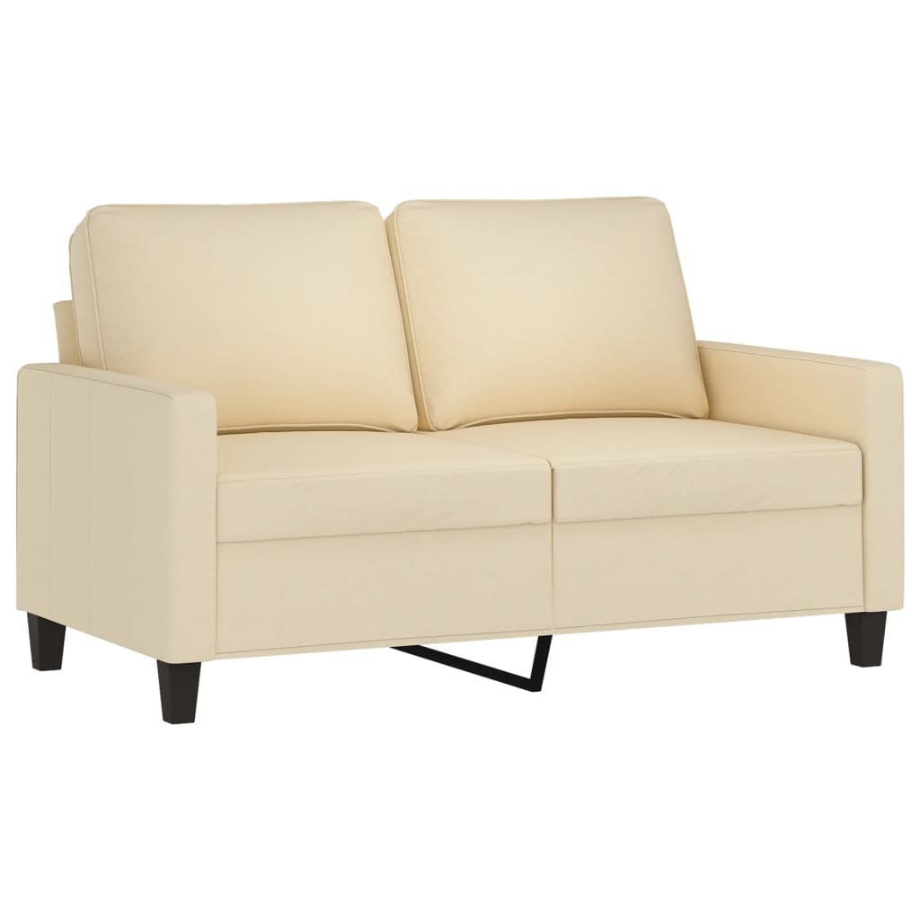 4-dijelni set sofa s jastucima krem od tkanine