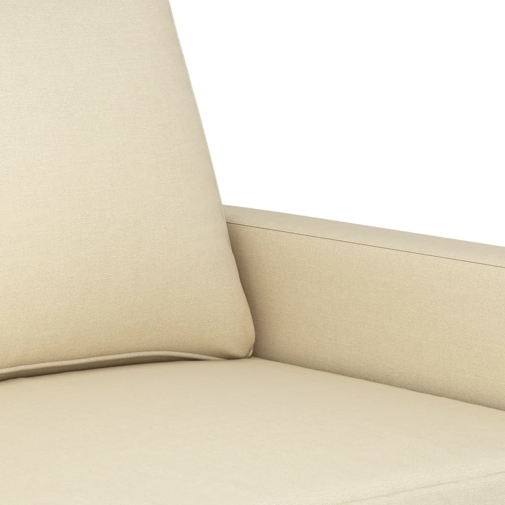4-dijelni set sofa s jastucima krem od tkanine