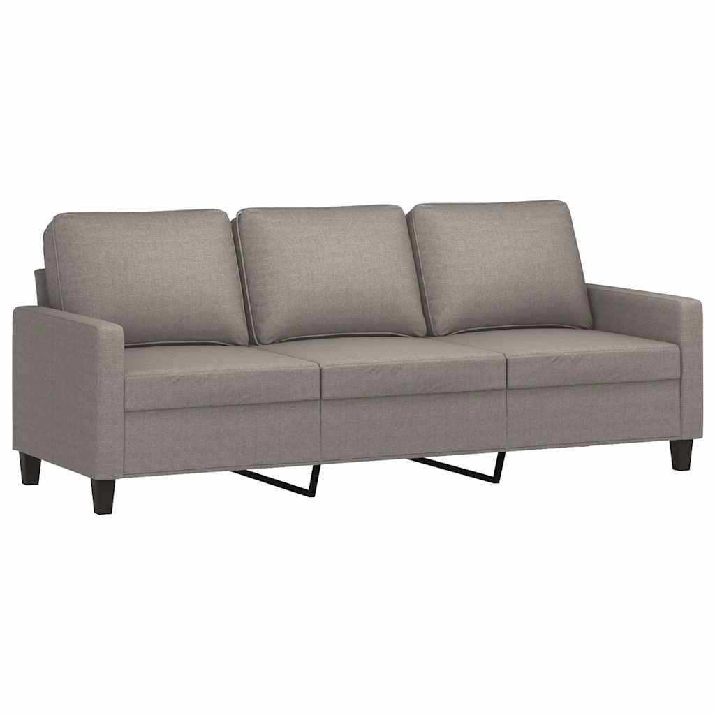 4-dijelni set sofa s jastucima smeđesivi od tkanine