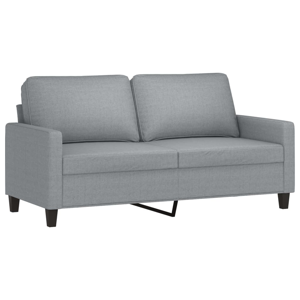 2-dijelni set sofa s jastucima svjetlosivi od tkanine