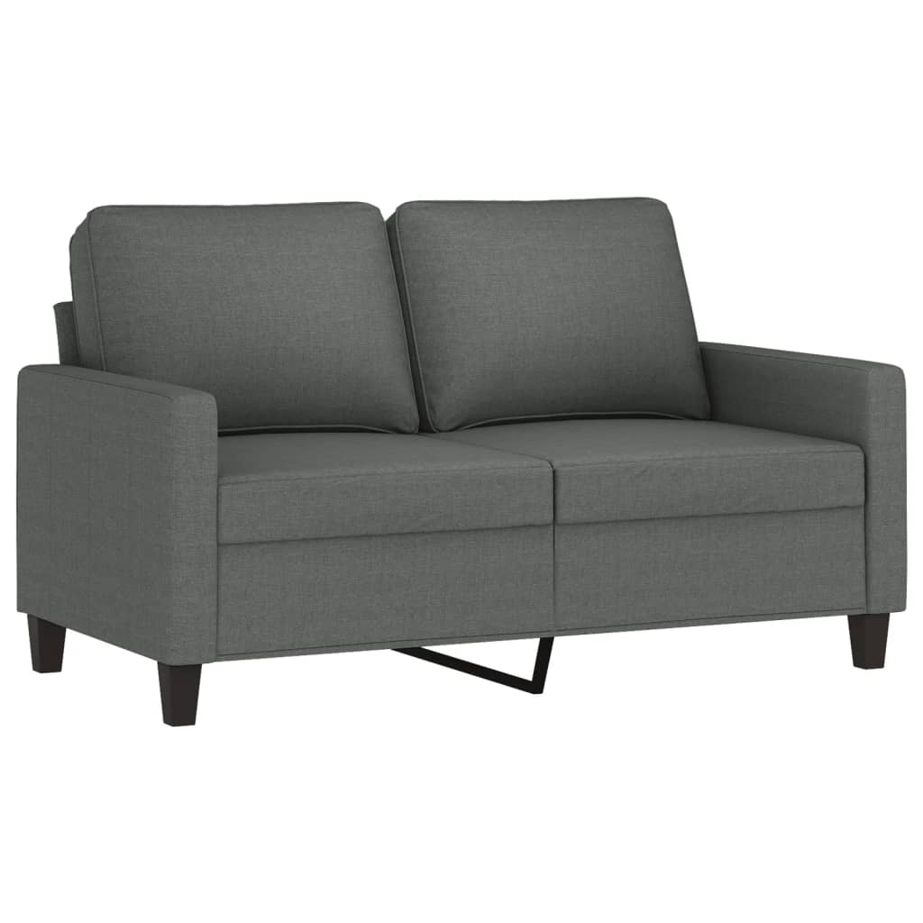 2-dijelni set sofa s jastucima tamnosivi od tkanine