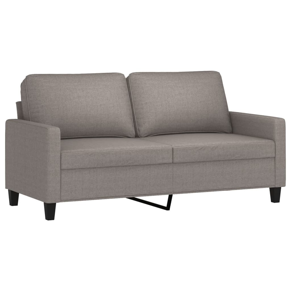 3-dijelni set sofa s jastucima smeđesivi od tkanine
