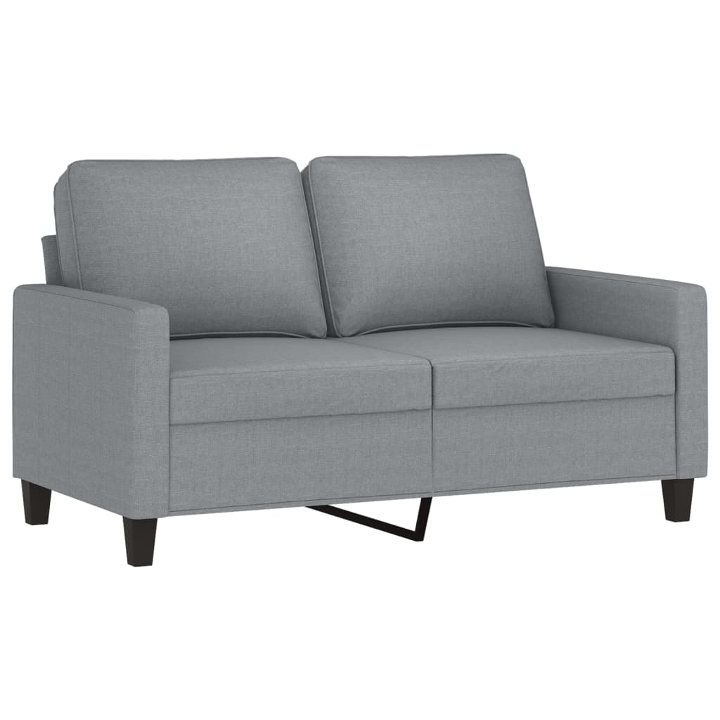 2-dijelni set sofa s jastucima svjetlosivi od tkanine