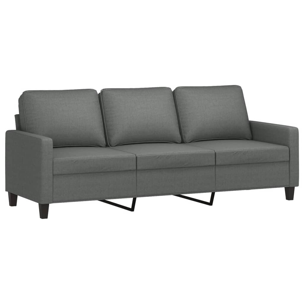 2-dijelni set sofa s jastucima tamnosivi od tkanine