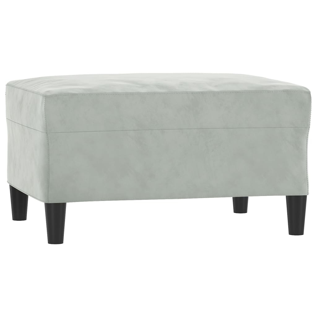 4-dijelni set sofa s jastucima svjetlosivi baršunasti