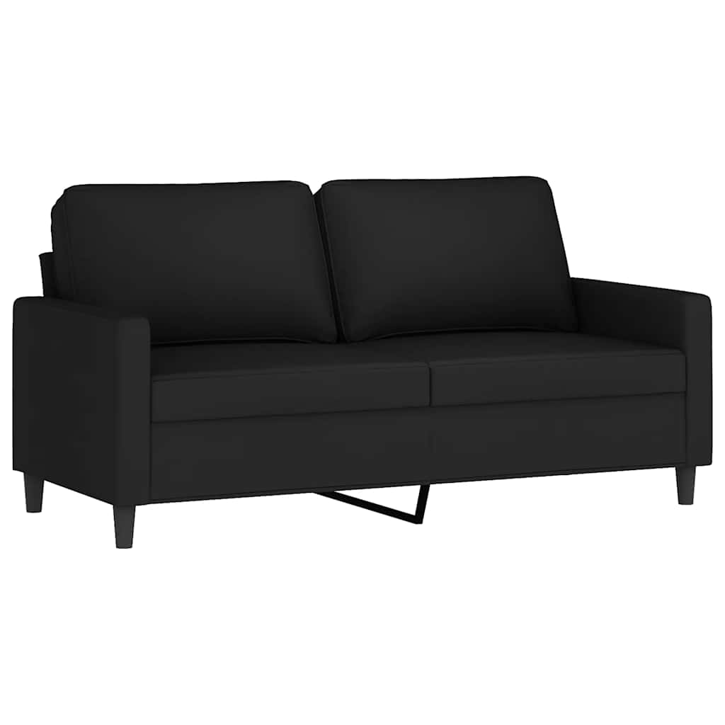 2-dijelni set sofa s jastucima crni baršunasti