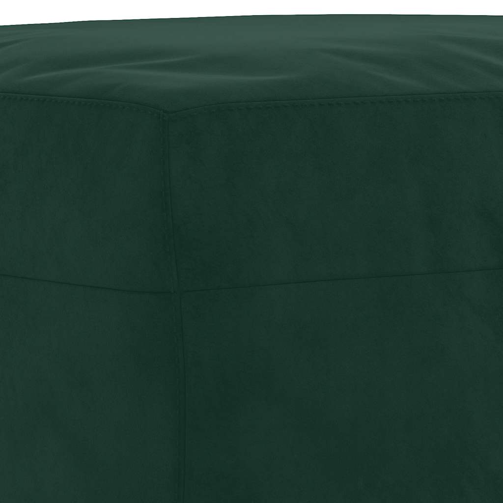 3-dijelni set sofa s jastucima tamnozeleni baršunasti