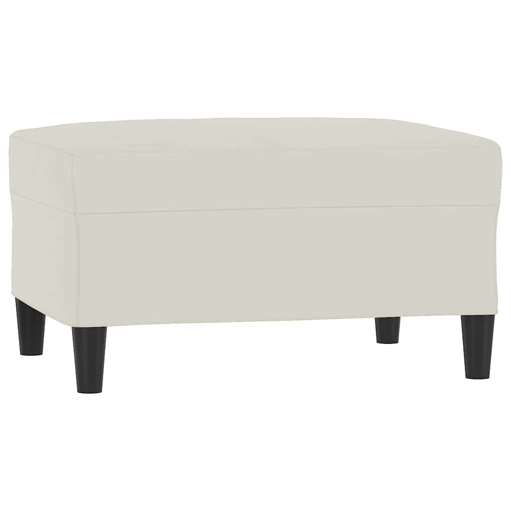 3-dijelni set sofa s jastucima krem baršunasti