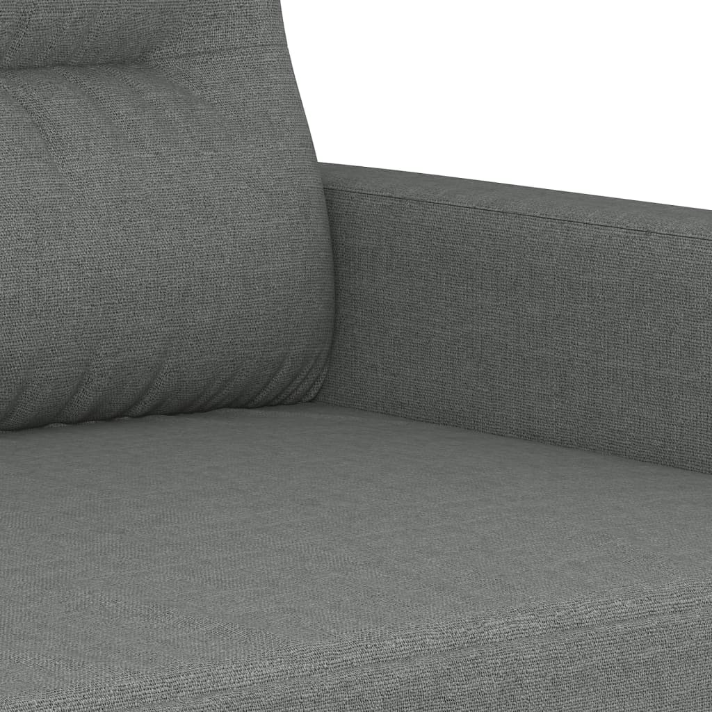 3-dijelni set sofa s jastucima tamnosivi od tkanine