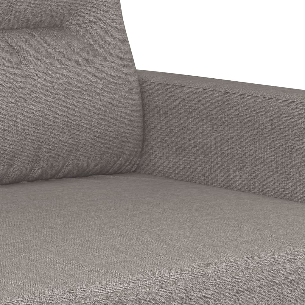 3-dijelni set sofa s jastucima smeđesivi od tkanine