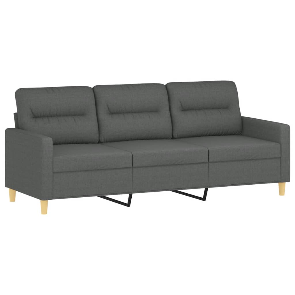4-dijelni set sofa s jastucima tamnosivi od tkanine