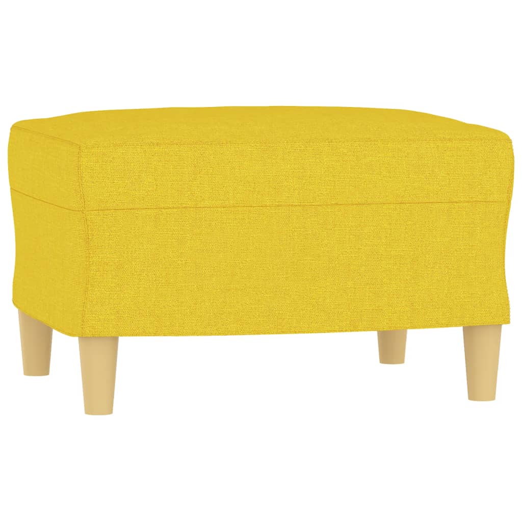 4-dijelni set sofa s jastucima svjetložuti od tkanine