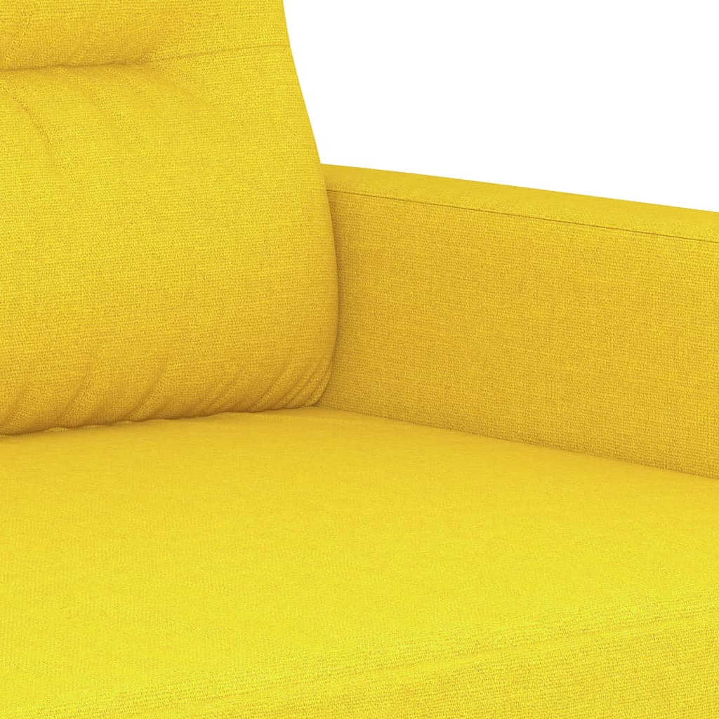 4-dijelni set sofa s jastucima svjetložuti od tkanine