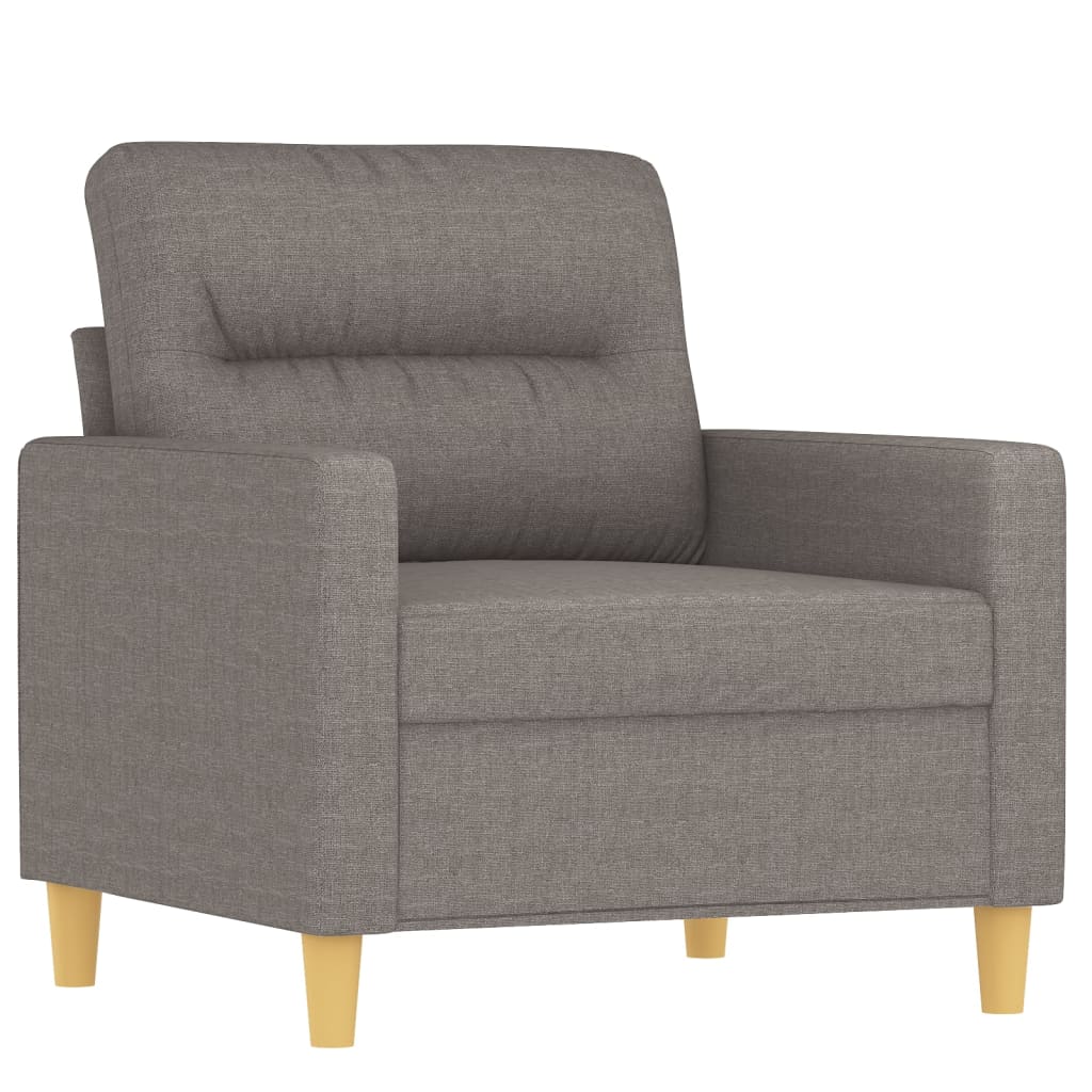 4-dijelni set sofa s jastucima smeđesivi od tkanine
