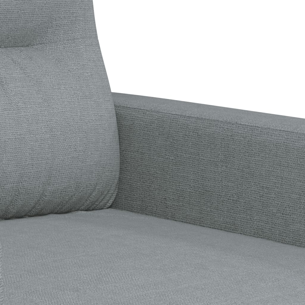 3-dijelni set sofa s jastucima svjetlosivi od tkanine