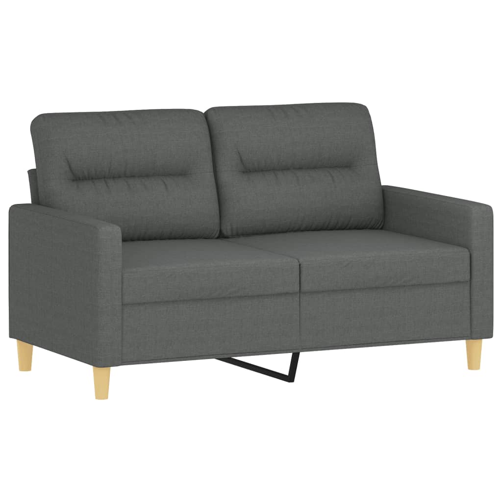 3-dijelni set sofa s jastucima tamnosivi od tkanine