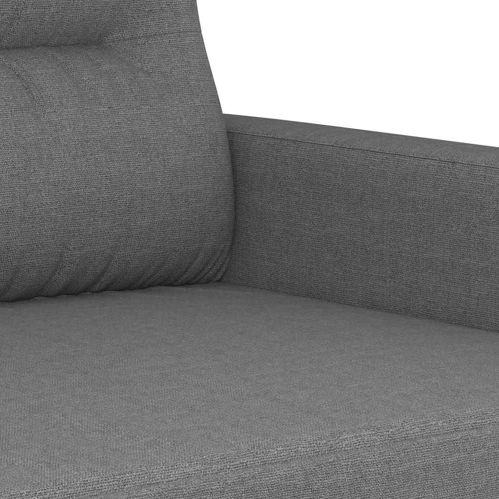 3-dijelni set sofa s jastucima tamnosivi od tkanine