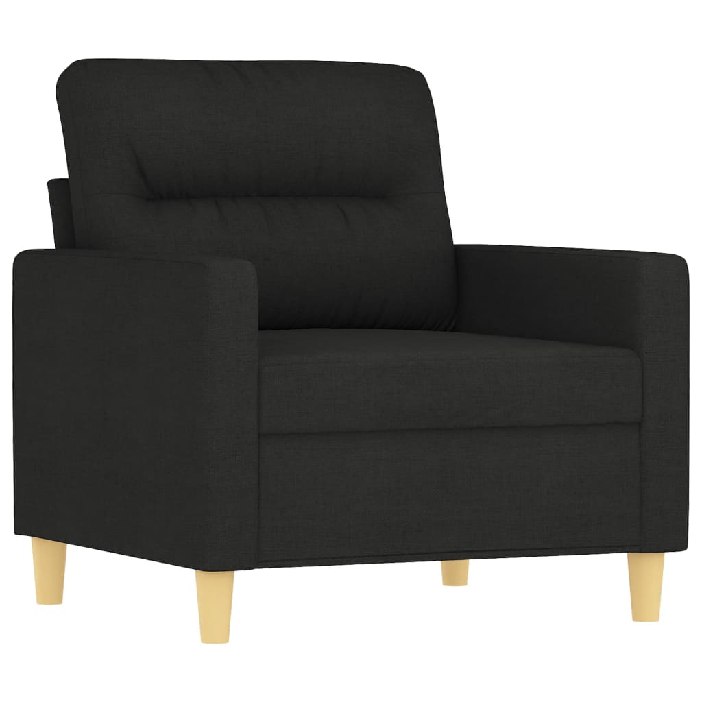 3-dijelni set sofa s jastucima crni od mikrovlakana