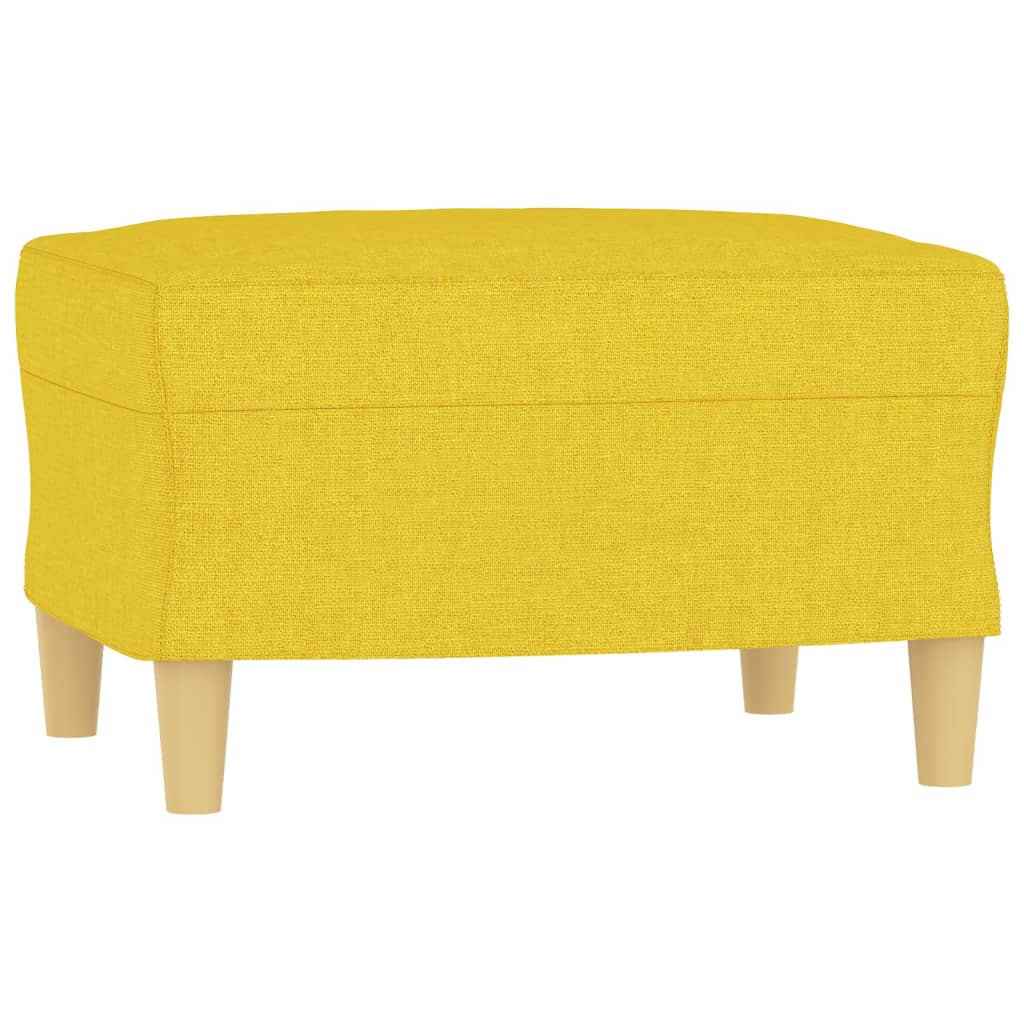 4-dijelni set sofa s jastucima svjetložuti od tkanine