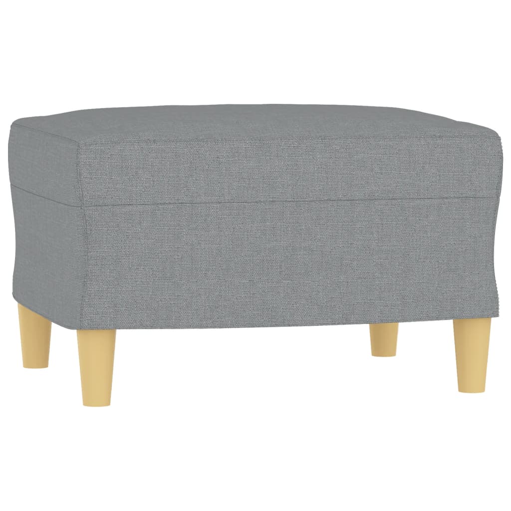 3-dijelni set sofa s jastucima svjetlosivi od tkanine