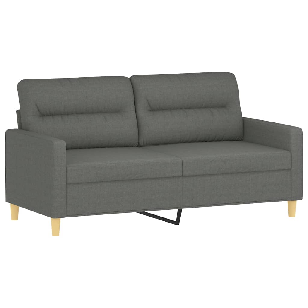 3-dijelni set sofa s jastucima tamnosivi od tkanine