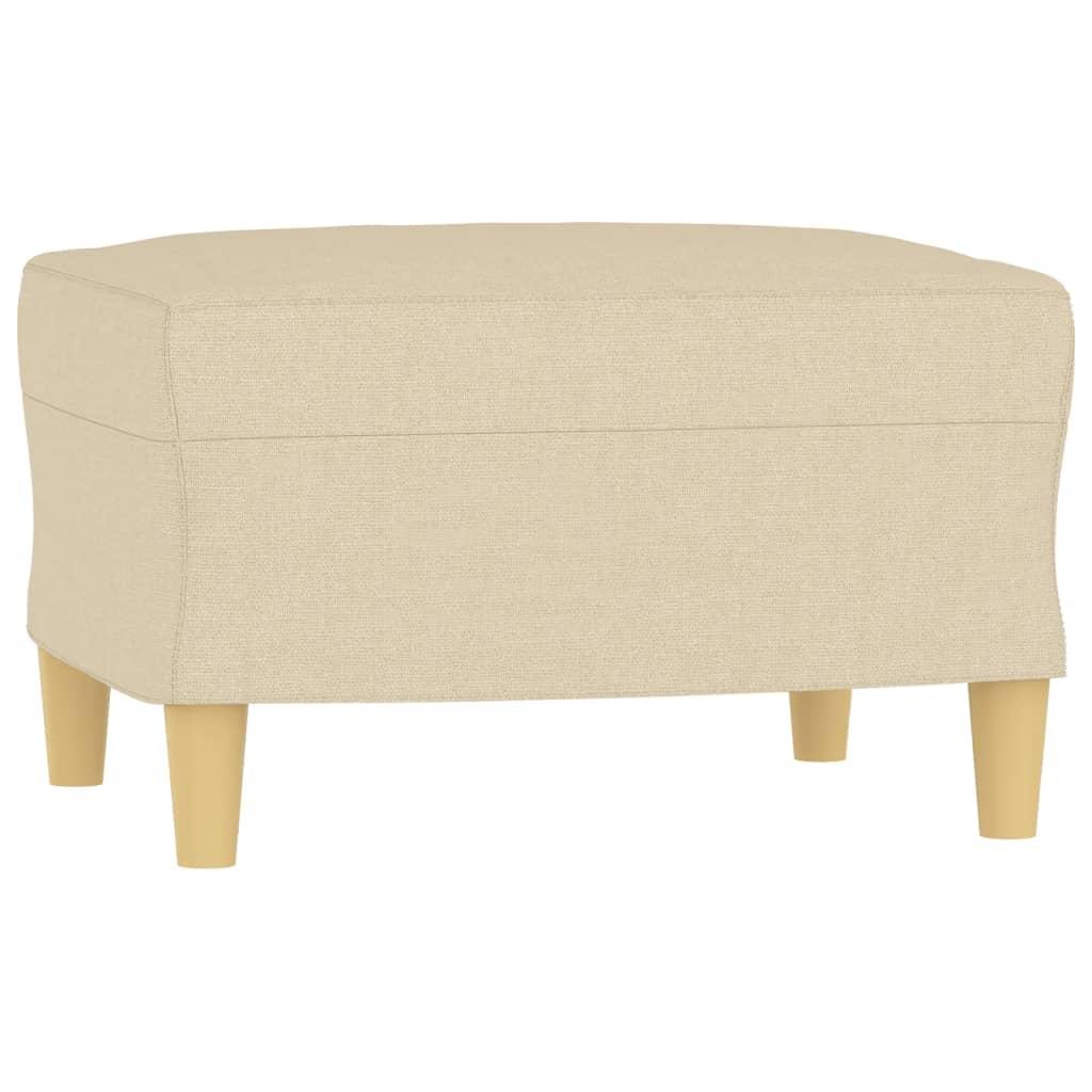 3-dijelni set sofa s jastucima krem od tkanine