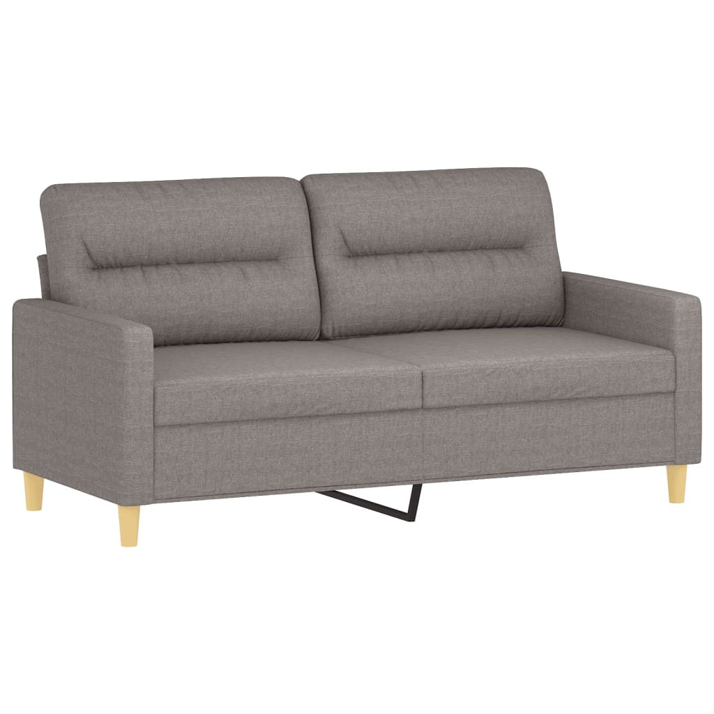 3-dijelni set sofa s jastucima smeđesivi od tkanine
