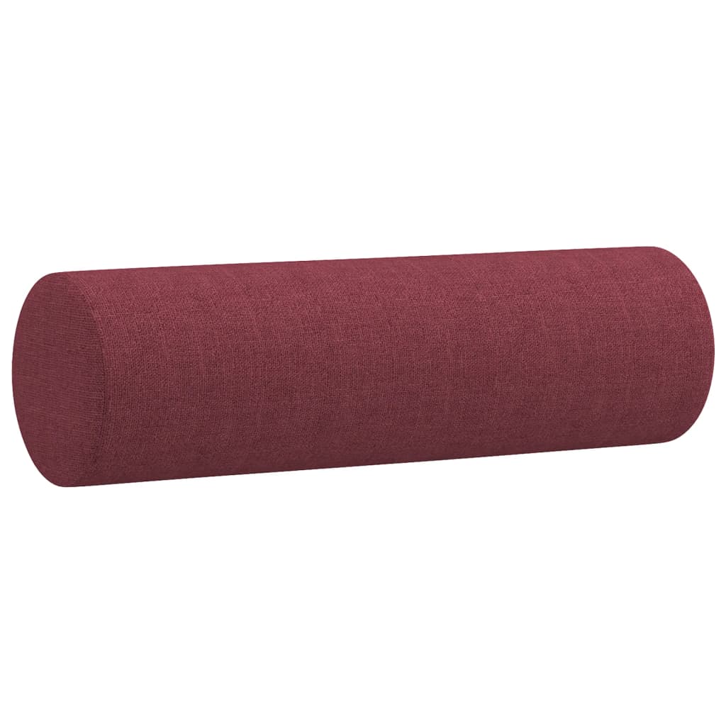 2-dijelni set sofa s jastucima crvena boja vina od tkanine