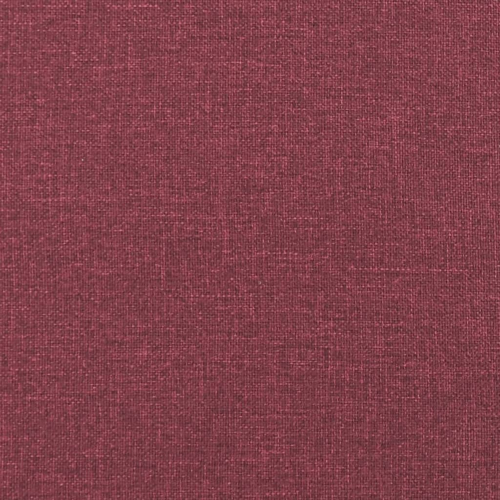 2-dijelni set sofa s jastucima crvena boja vina od tkanine